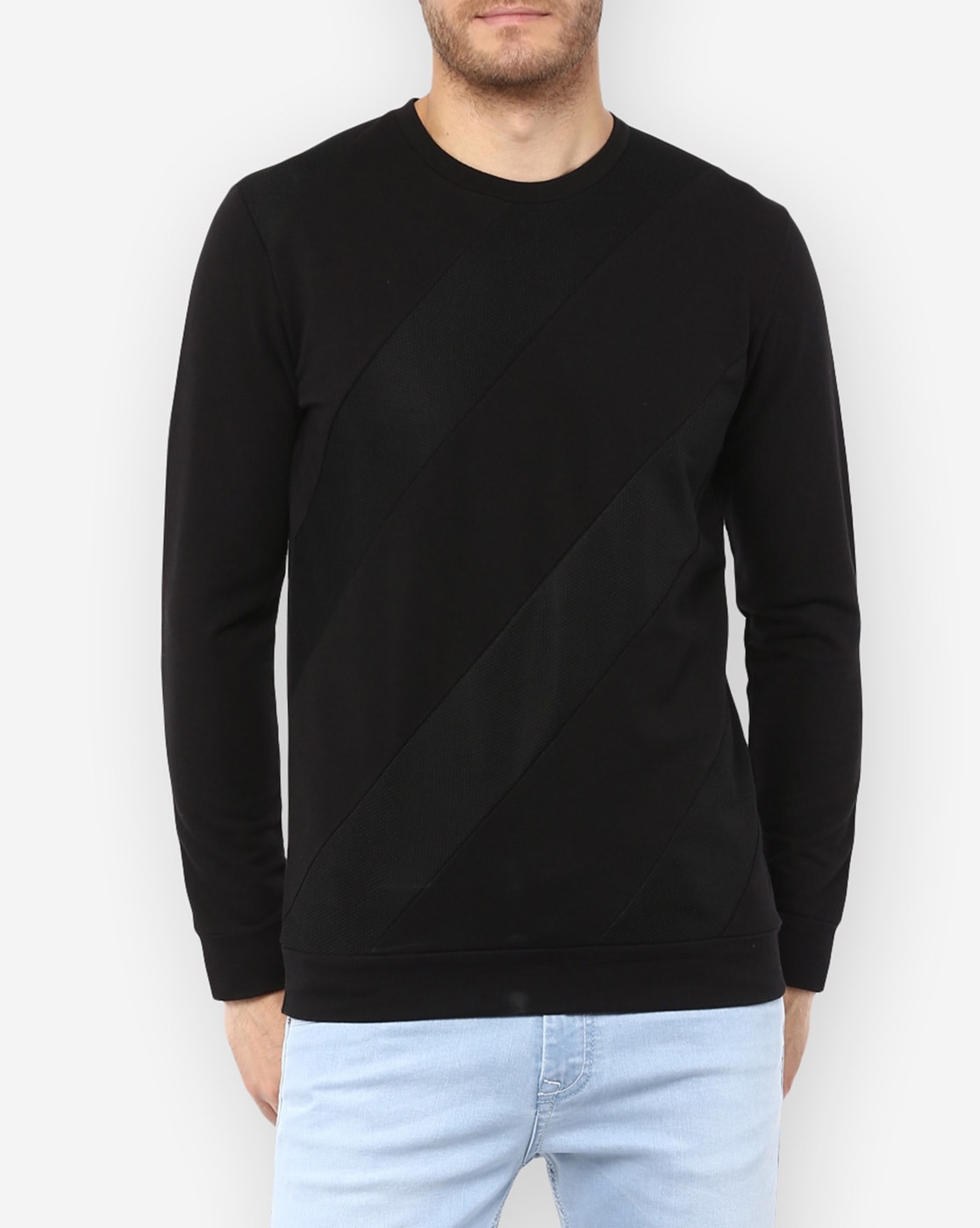 black slim fit sweatshirt