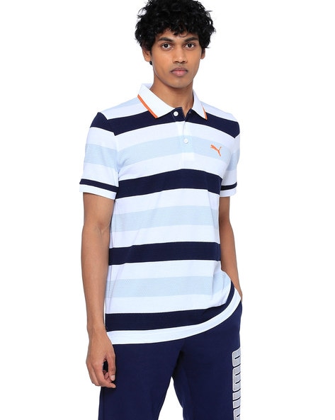 puma striped polo shirt