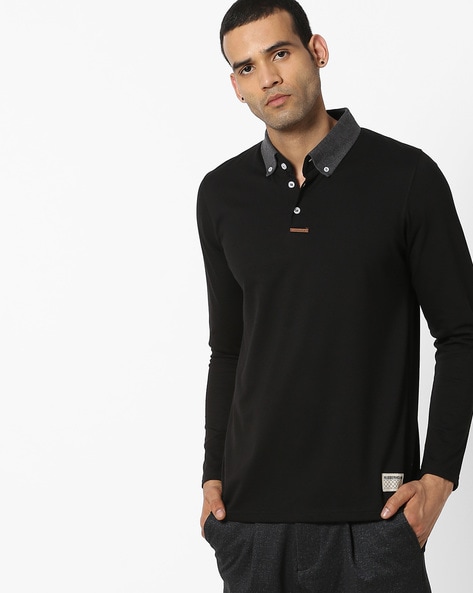 collar t shirt with full sleeves