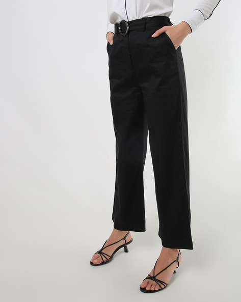 Buy Sage Green Trousers & Pants for Women by Outryt Online | Ajio.com