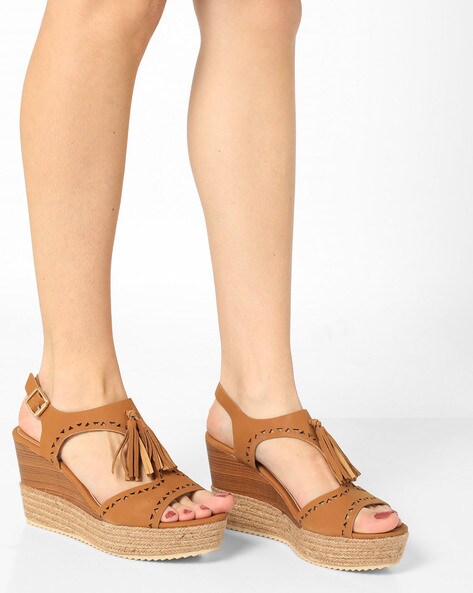 Buy Tan Brown Heeled Sandals for Women 