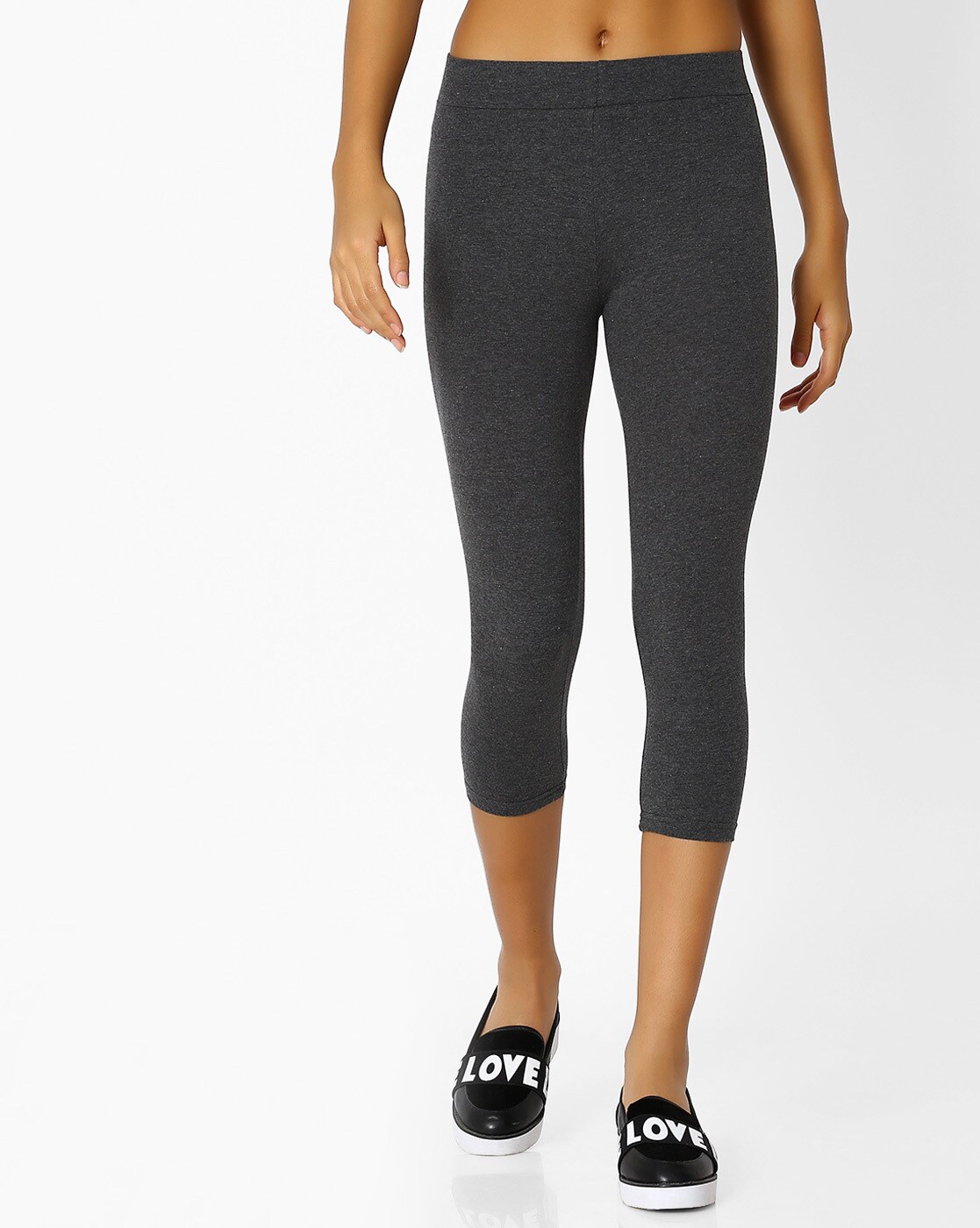 Buy Charcoal Leggings for Women by DNMX Online | Ajio.com