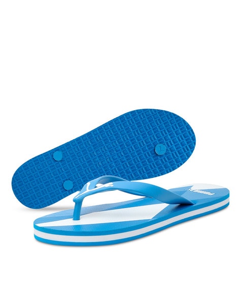 puma blue flip flops