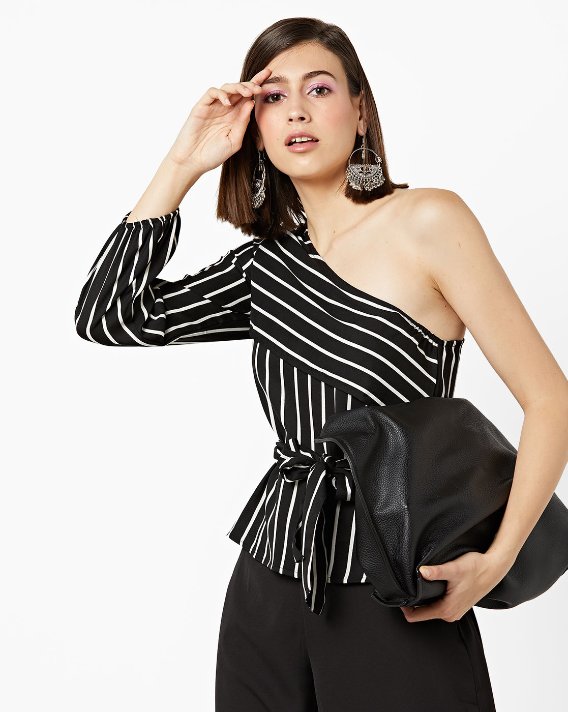 black one off the shoulder top