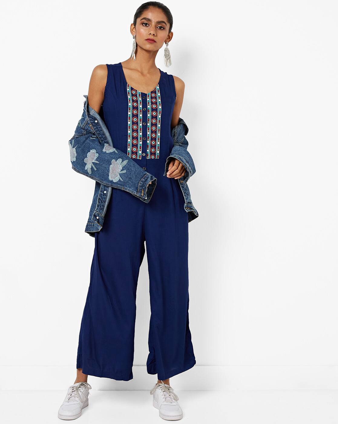 navy blue jumpsuit uk
