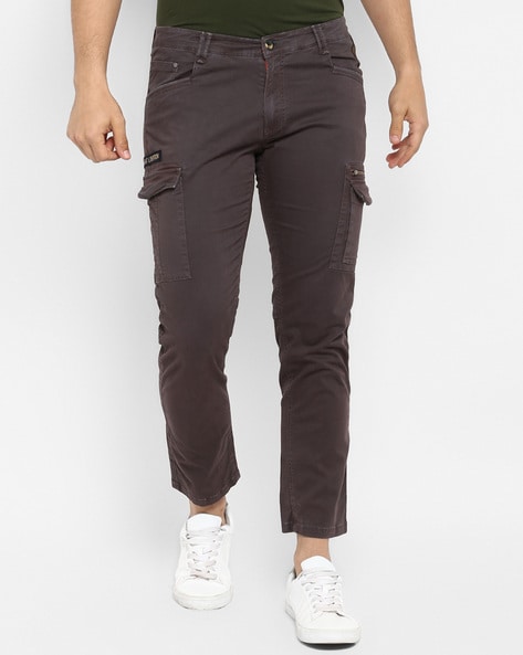Spykar Casual Trousers  Buy Spykar Mud Brown Cotton Slim Fit Regular  Length Trousers For Men Online  Nykaa Fashion