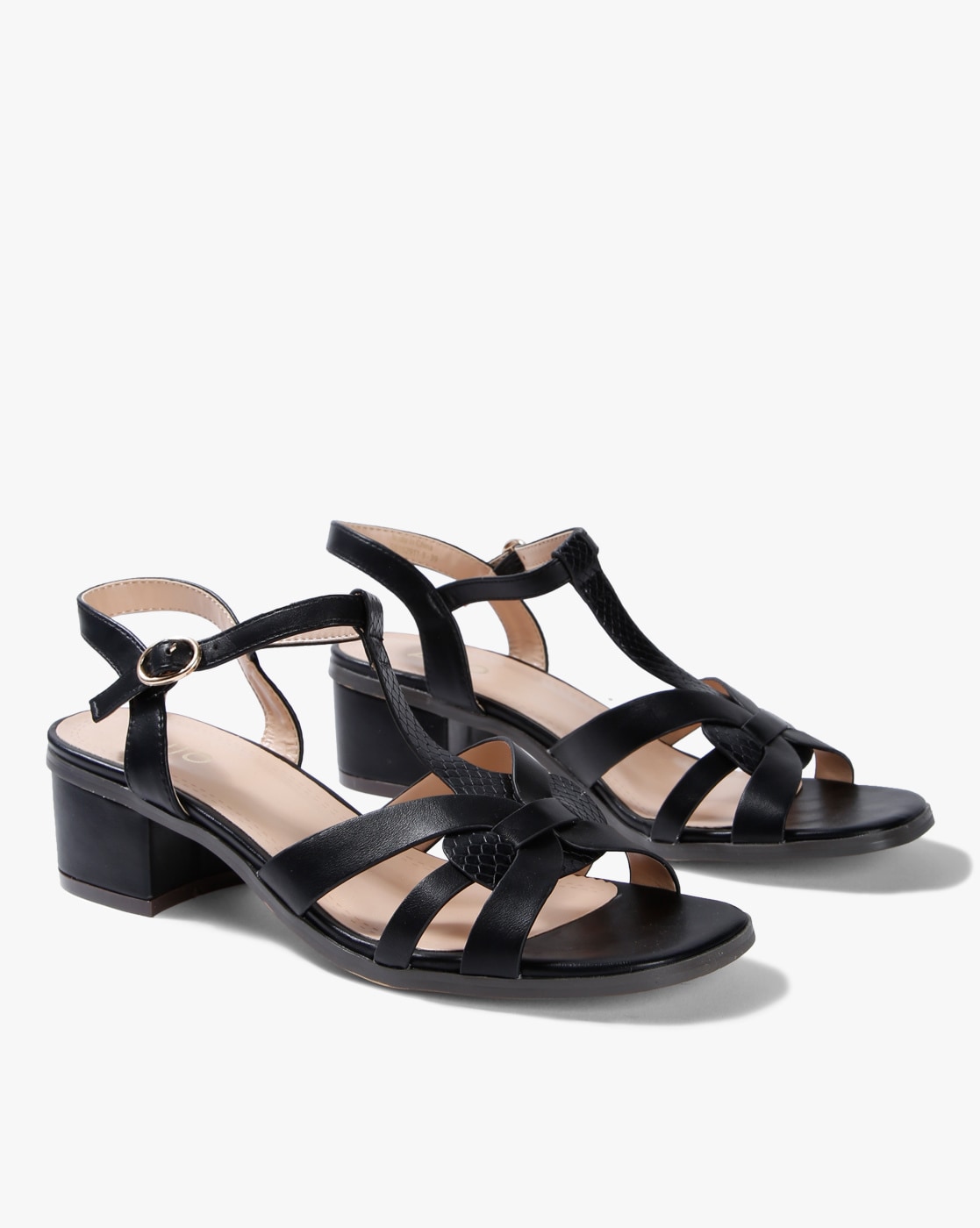 womens chunky black sandals