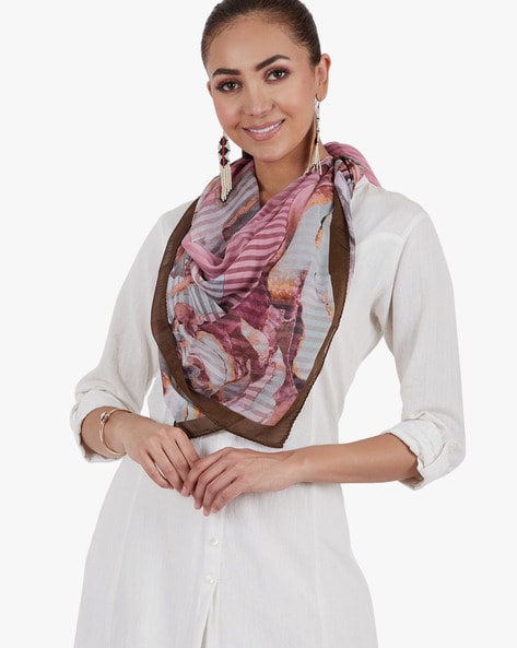 Printed Silk Scarf Price in India