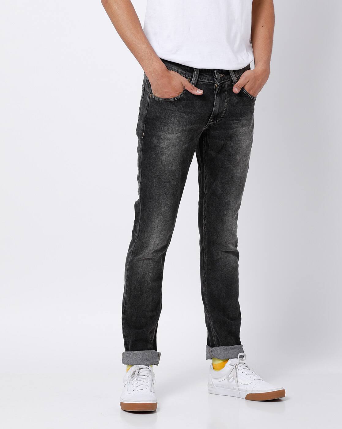 spykar black jeans online