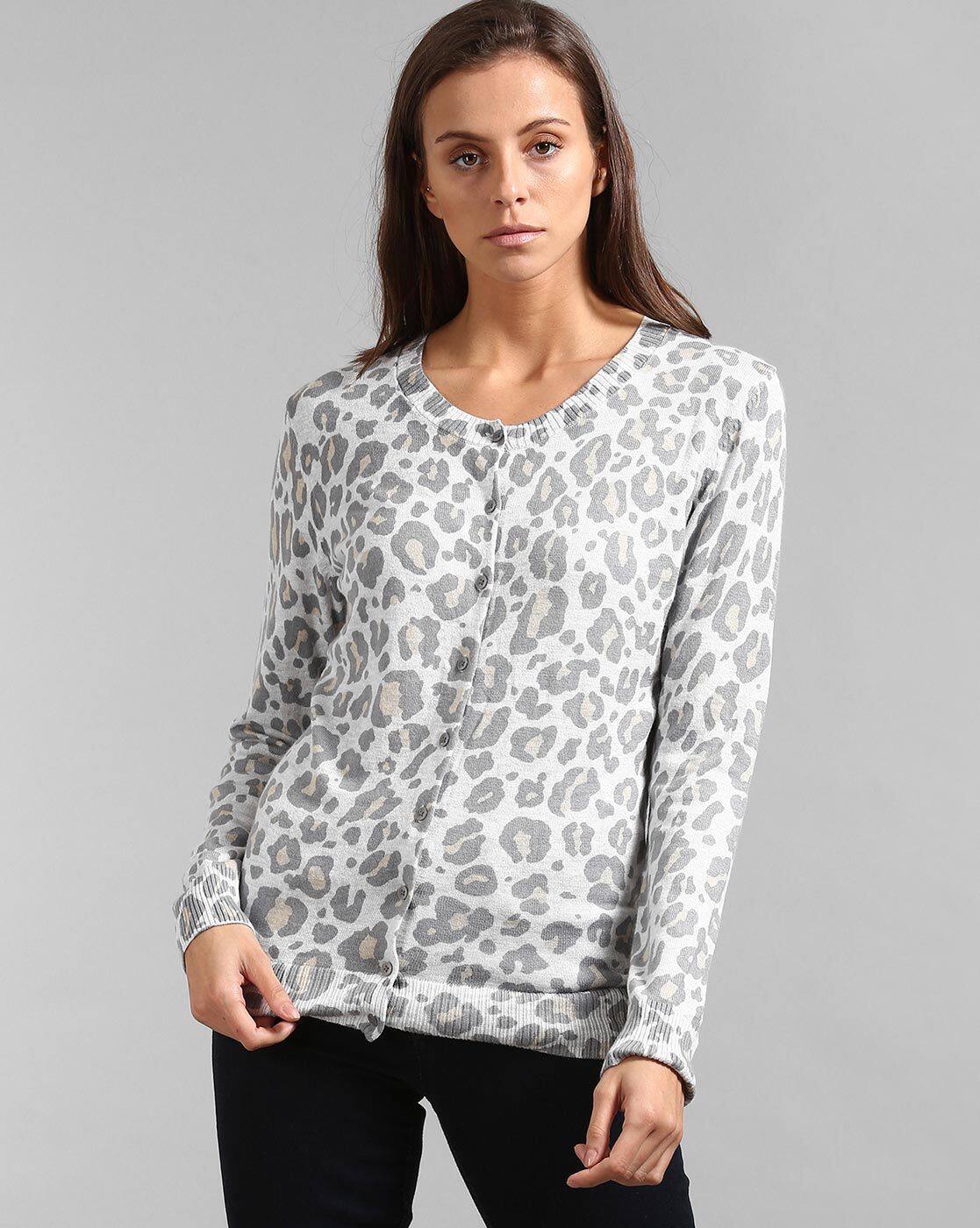 gap leopard cardigan