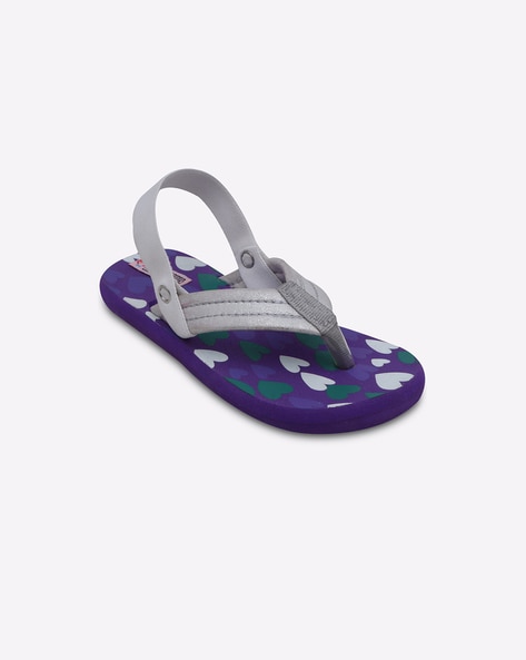 girls purple flip flops