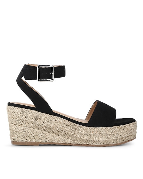 Truffle collection discount heeled espadrille wedges