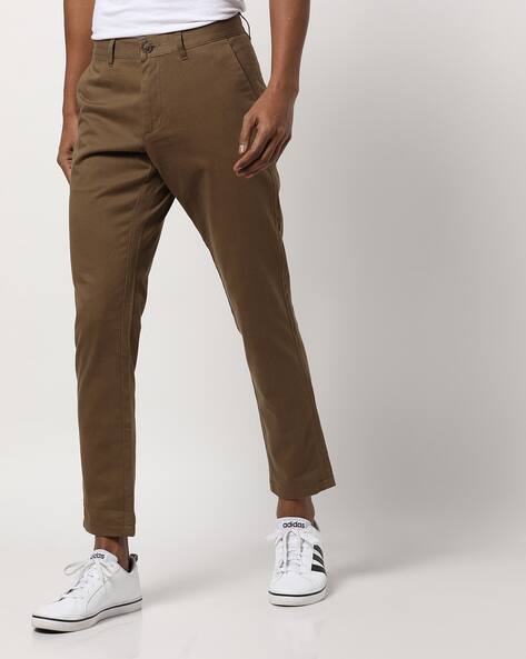 Buy Brown Trousers u0026 Pants for Men by NETPLAY Online | Ajio.com