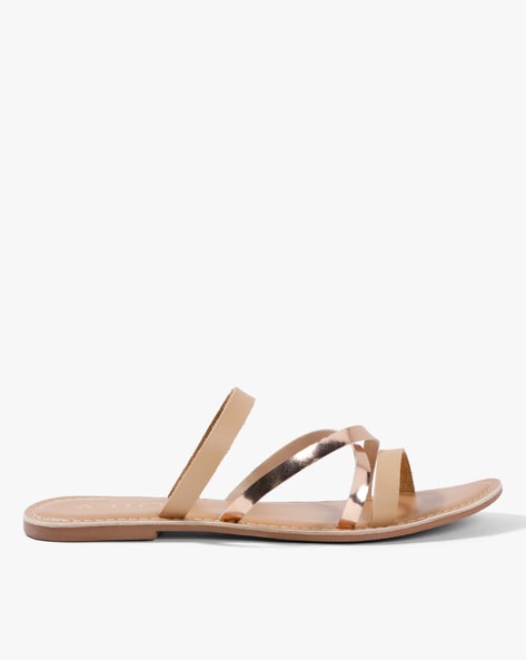 Buy Nude Flat Sandals for Women by AJIO 