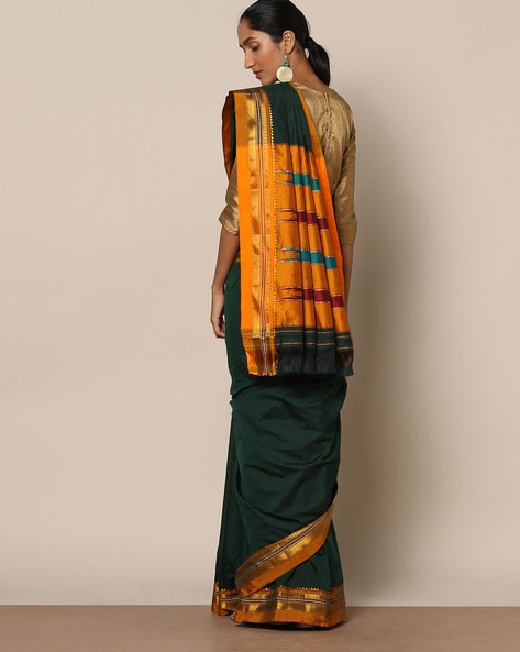 pure silk hand woven Ilkal saree | Silk saree blouse, Sari blouse designs,  Saree designs