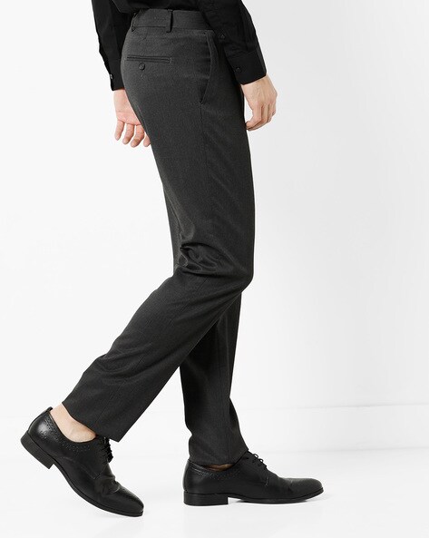 Wills Lifestyle Sport Black Slim Casual Trousers