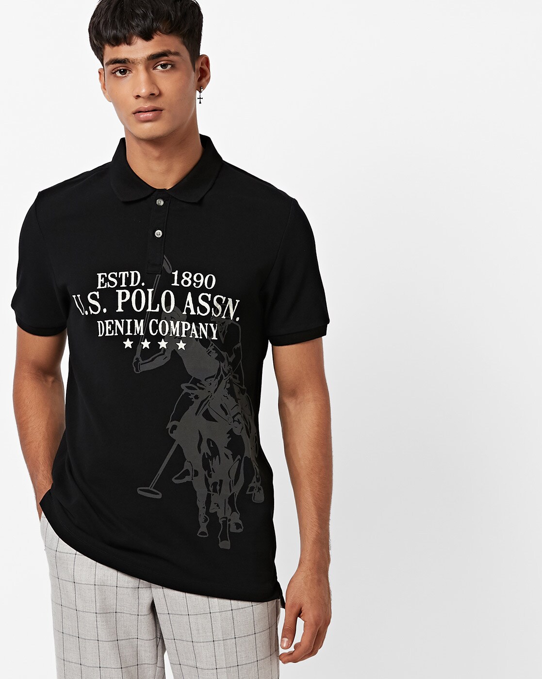 us polo assn black t shirt