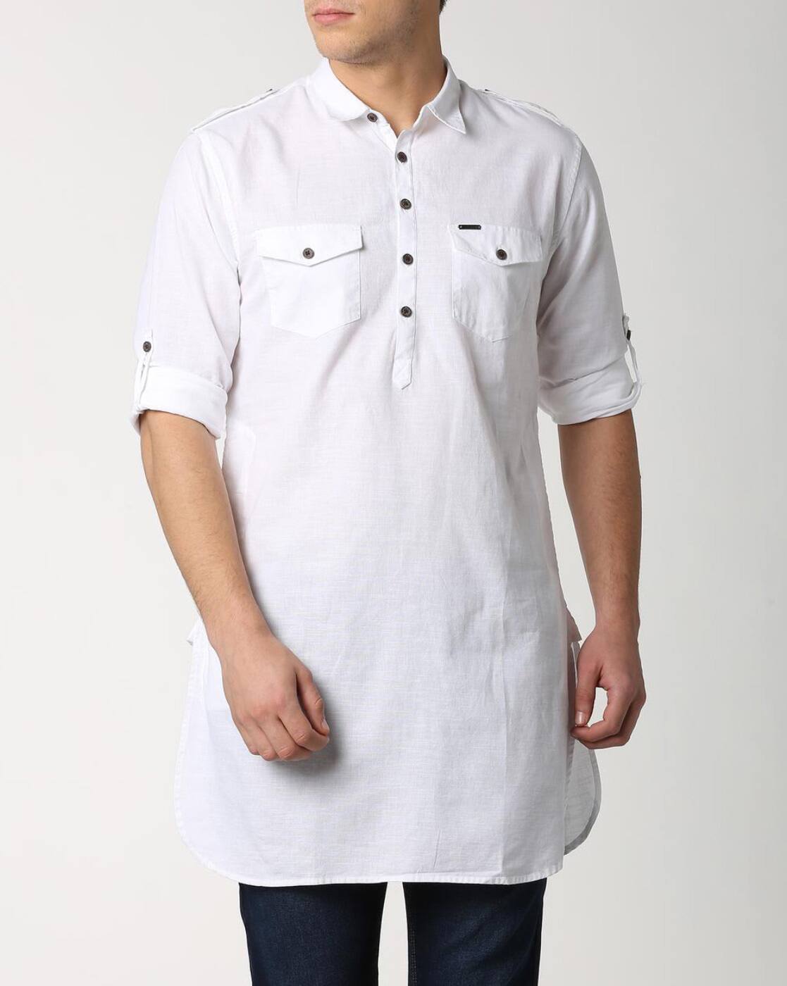 White Long Kurta With Jeans Flash Sales 