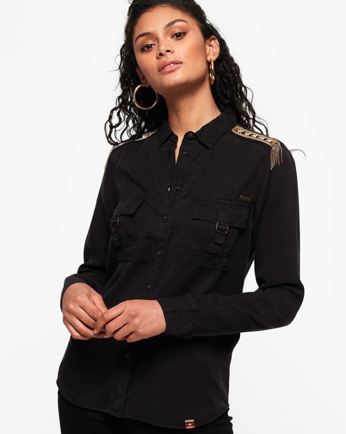 black shirt womens online india