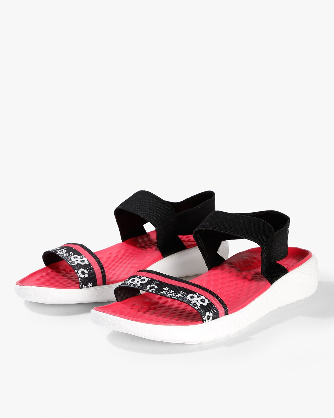 crocs floral sandals