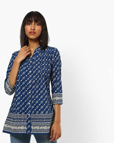 Rain & Rainbow Kurtis : Buy Rain & Rainbow Women Pink Printed Sequinned  Pure Cotton Kurti Online | Nykaa Fashion