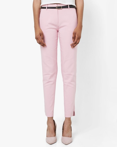 Buy Light Pink Trousers & Pants for Women by Jaipur Kurti Online | Ajio.com