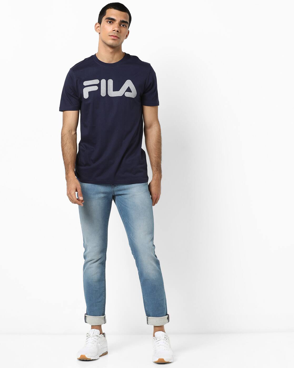 Buy Navy Blue Tshirts for Men by FILA 