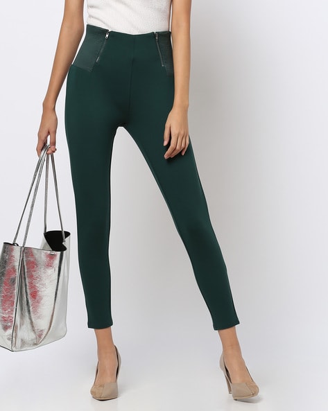 Buy Dark Green Leggings for Women by RIO Online