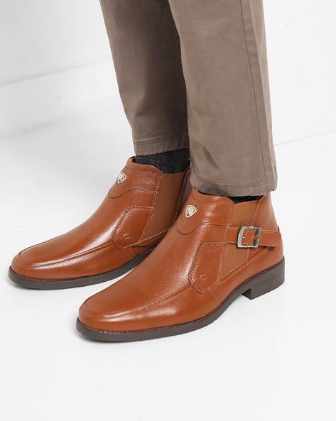 red chief textured brown boot