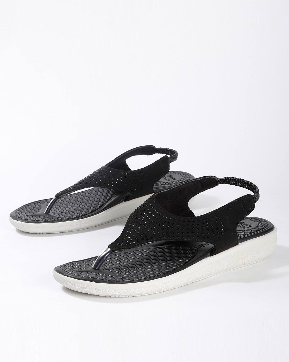 bata black sandals for ladies