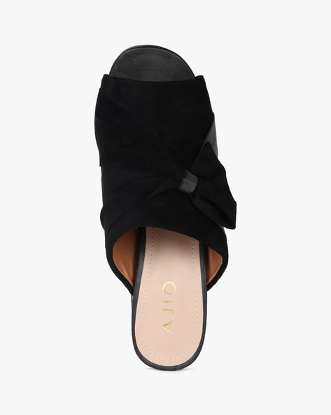 Bow discount heeled mules