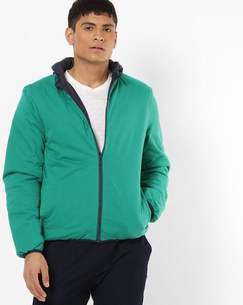 blue green jacket