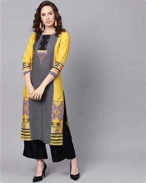 yellow ethnic dress online