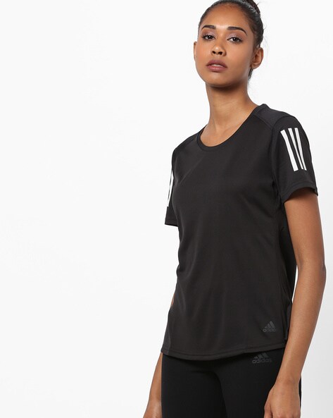 Crew-Neck T-shirt with Perforated Back