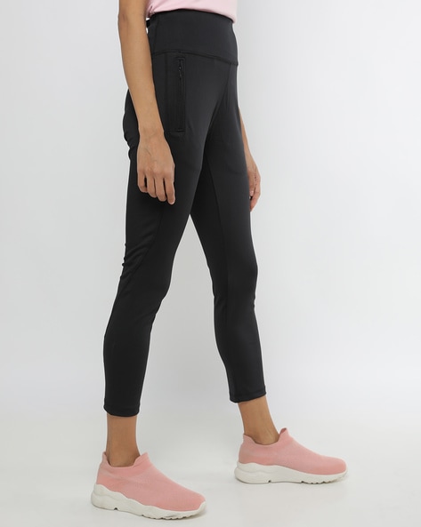 Buy Jockey Aw87 Women's Cotton Elastane Leggings With Ultrasoft Waistband  Black online