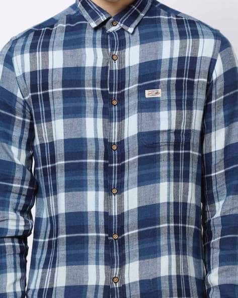 Washed Slim Fit Shirt with Patch Pocket (Image - 3)