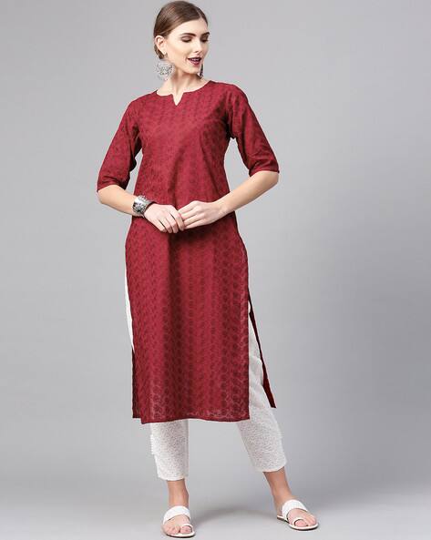 Libas maroon kurta set Clearance