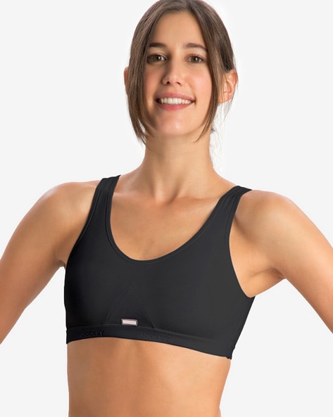 jockey black sports bra