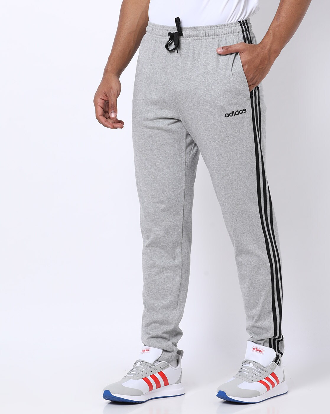 adidas track pants gray