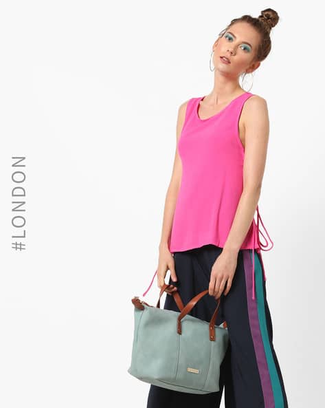 Sleeveless Top With Side Lace-Ups By Glamorous ( Fuchsia )