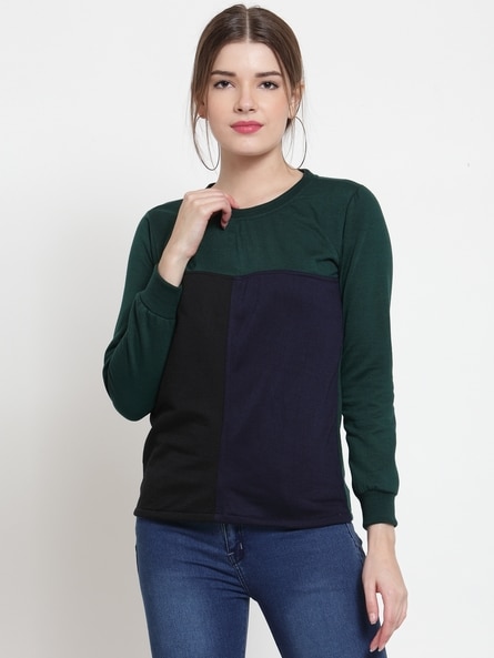 colour block sweatshirt womens