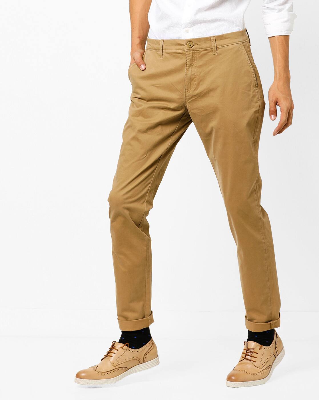 Buy Khaki Trousers \u0026 Pants for Men by 