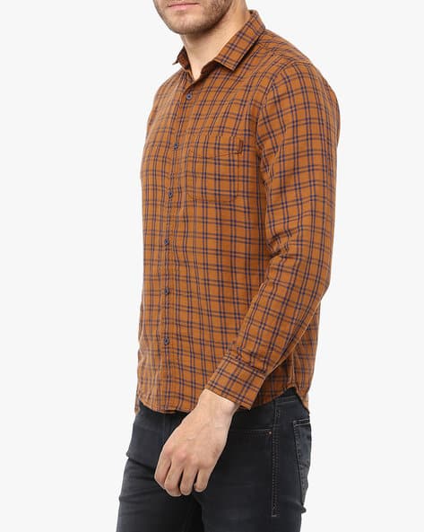Checked Slim Fit Shirt with Patch Pocket (Image - 3)
