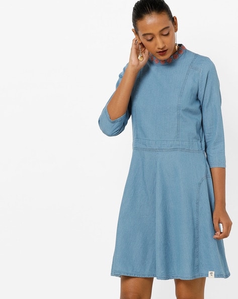 Buy Grey Dresses for Women by Buda Jeans Co Online | Ajio.com