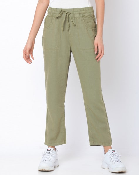 Buy Olive Green Trousers & Pants for Women by AND Online