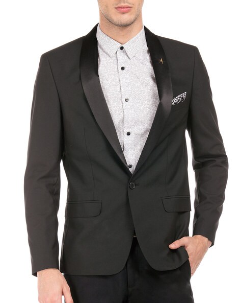 Slim Stretch Textured Tuxedo Jacket - Teal | Tuxedos | Politix