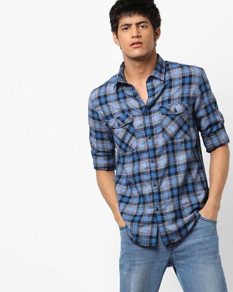 Buy Blue Shirts for Men by AJIO Online 