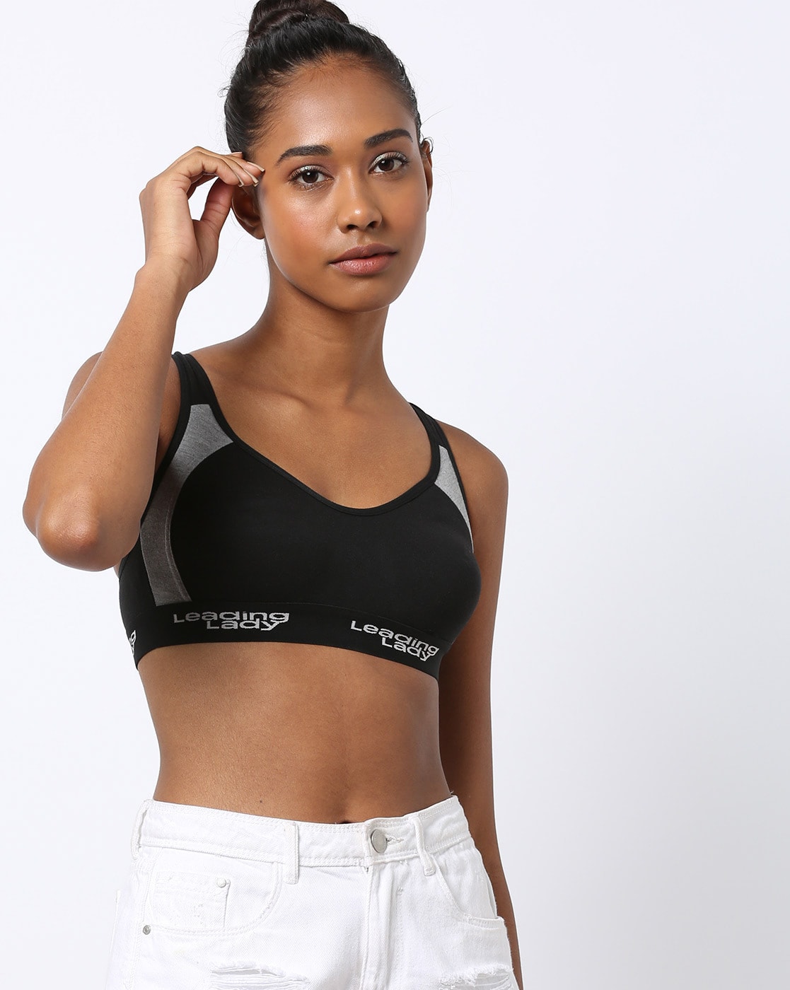 ladies padded sports bra