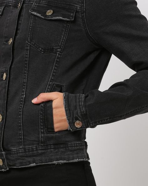 Jeans jacket shop black colour