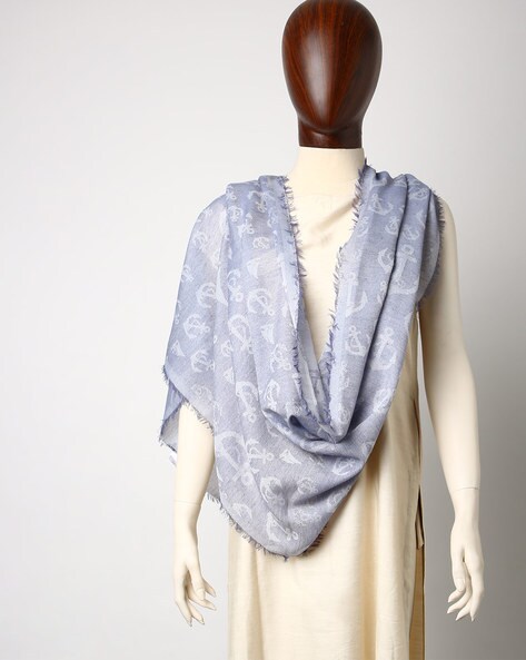 Woven Scarf with Frayed Hems Price in India
